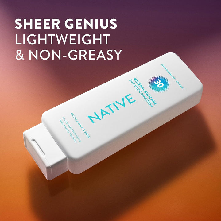 Native Loción de protección solar Vanilla Milk &amp; Shea SPF 30, 1...