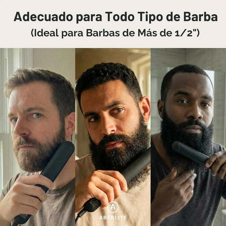 Aberlite Alisador delgado para barba y cabello, peine antiquemadura...