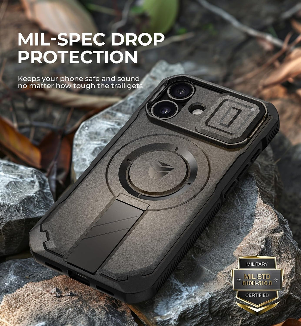 Dexnor - Funda para iPhone 16 con cubierta deslizante para cámara, 6.1