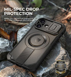 Dexnor - Funda para iPhone 16 con cubierta deslizante para cámara, 6.1