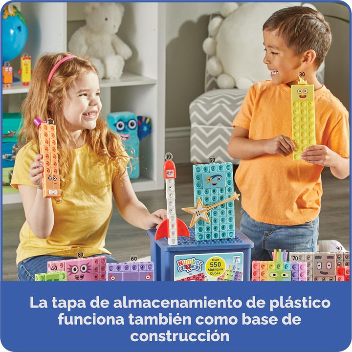 hand2mind Numberblocks Heroes con Ceros, juego de cubos MathLink, a...