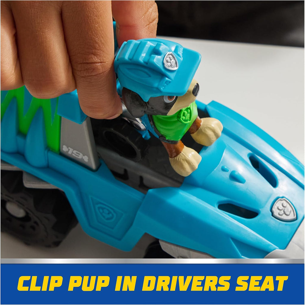 PAW Patrol, Vehículo de Rescate de Dinosaurios de Rex - Camión de Juguete con Figura de Acción Coleccionable, Juguetes para Niños y Niñas de 3 años en Adelante, Desarrollados con el Medio Ambiente en