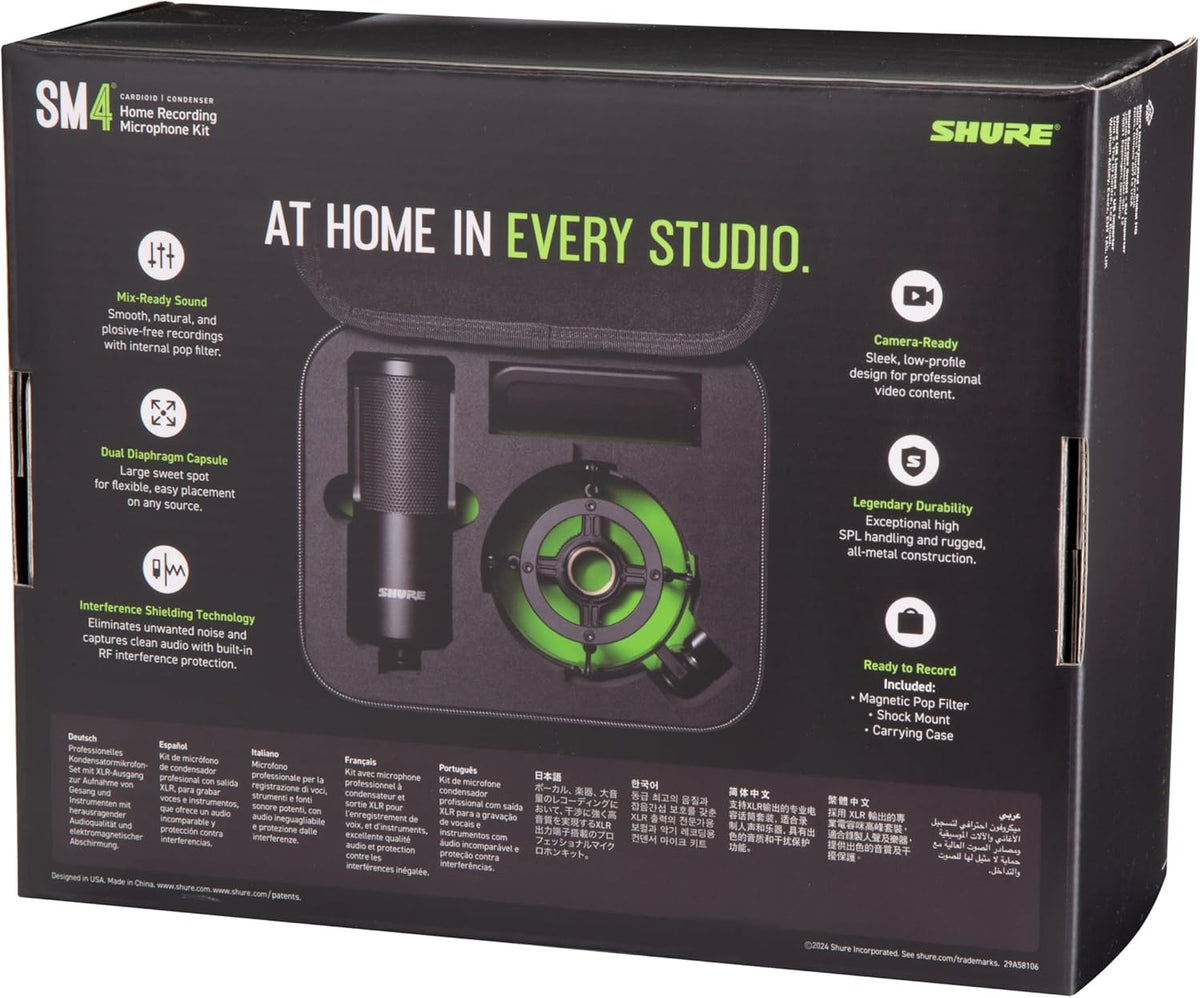 Kit de Micrófono de Grabación de Estudio Shure SM4, Micrófono de Co...