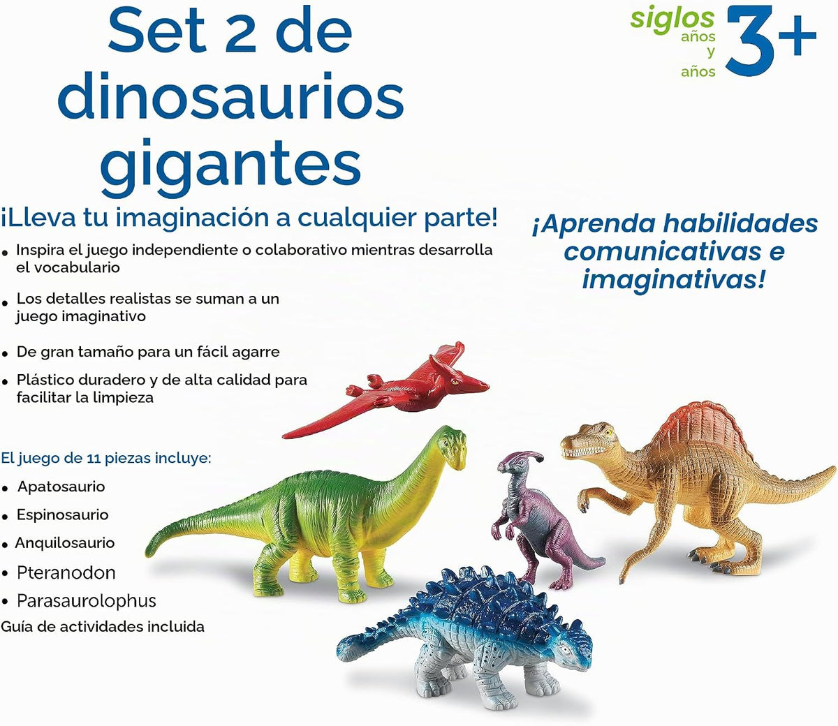 Learning Resources Juego de dinosaurios jumbo 2