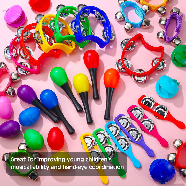 Silipull Juego de 108 piezas de instrumentos musicales Shaker para...