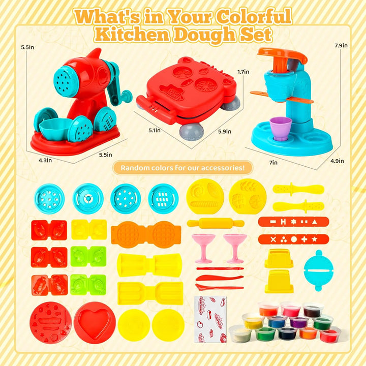 Aprilwolf Juego de 59 piezas de masa 3 en 1 para niños de 3 a 4 a 8...