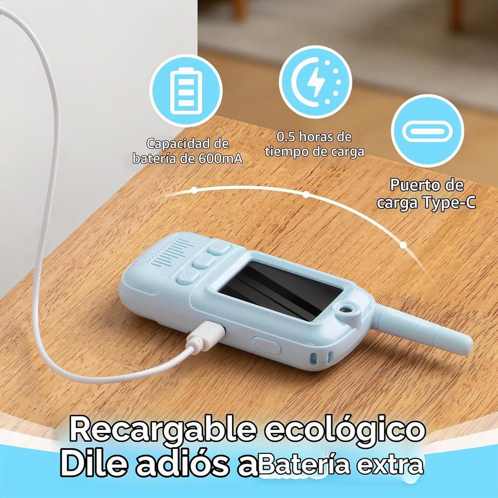 Walkie Talkies de Toys Kids: recargable de largo alcance