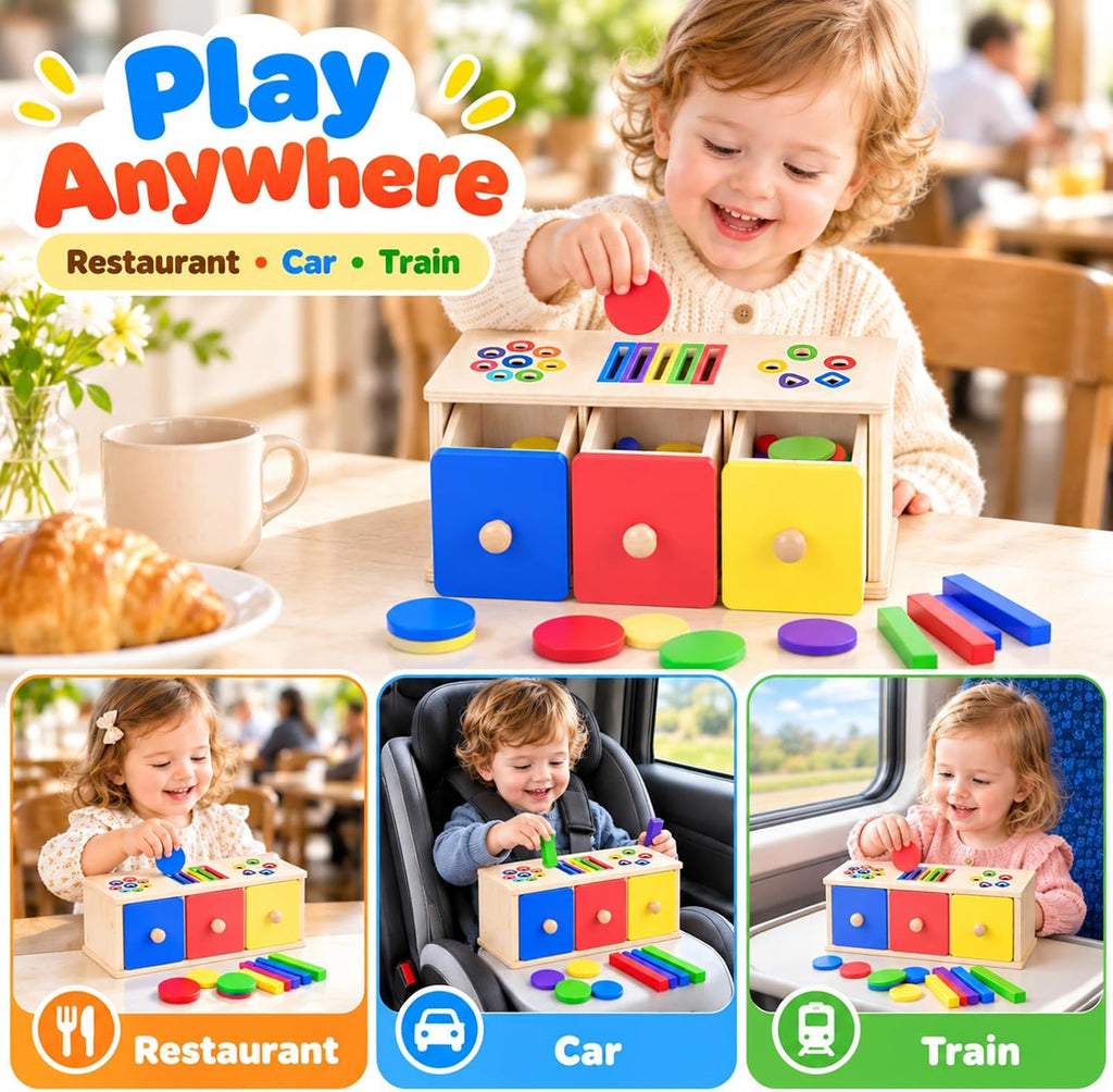 Juguetes Montessori para niños y niñas de 1, 2 y 3 años, juguete de