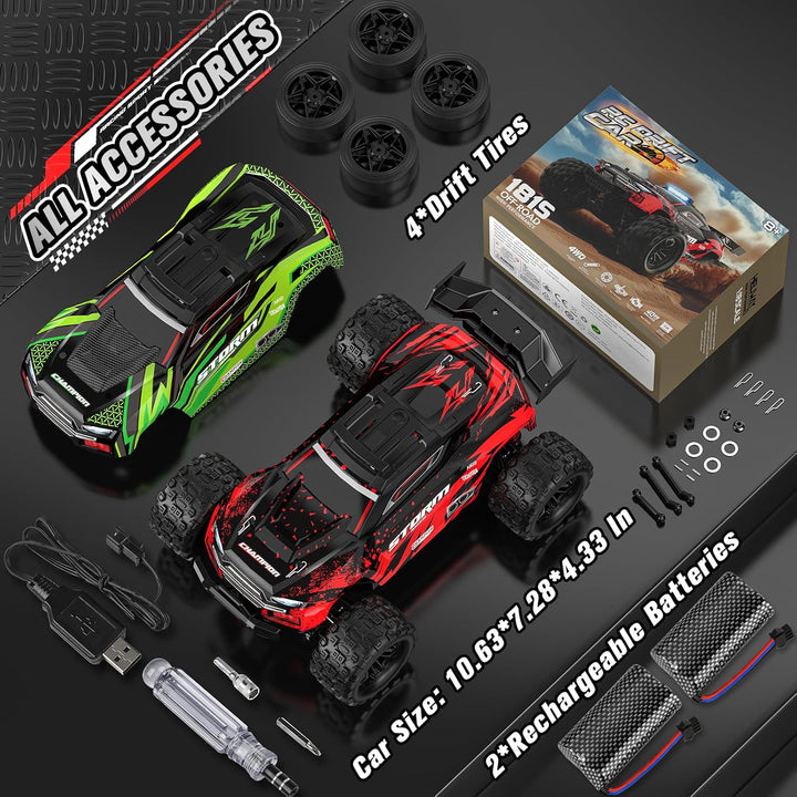 Lvcdzr 1:18 Coches RC, Automóvil de control remoto de 2.4GHz 4WD de...