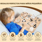 Wooden Montessori Busy Board, Montessori Sensory Activity Board Toys para Kids Toddler Baby Boys Girls, para Autism & ADHD Motor Skills