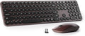 UBOTIE Combo de teclado y mouse inalámbricos, Coffee negro
