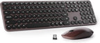 UBOTIE Combo de teclado y mouse inalámbricos, Coffee negro