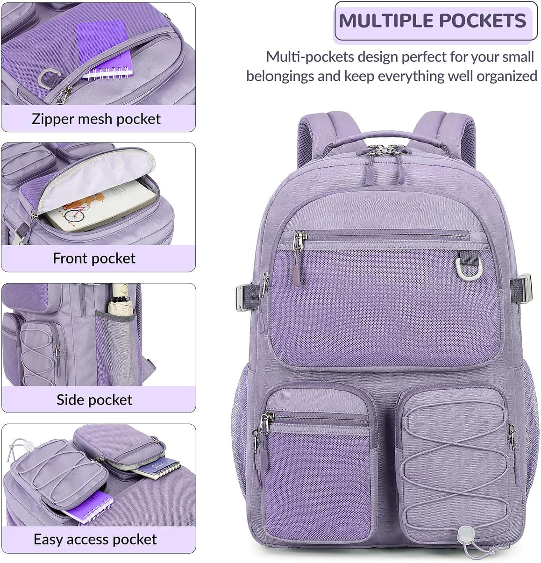 Lohol Mochila de Día Resistente al Agua con Múltiples Bolsillos par...
