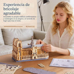 Rowood Rompecabezas 3D para adultos, arquitectura de madera, kit de construcción para adultos, colección de catedral y castillo de Notre-Dame de París, cumpleaños para mujeres amigas