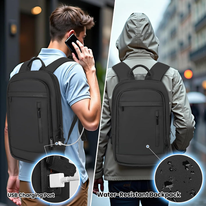 Mochila de negocios para hombres antirrobo resistente al agua mochi...