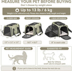 Petsfit Transportador de gatos mediano expandible para viajes aéreos, hasta