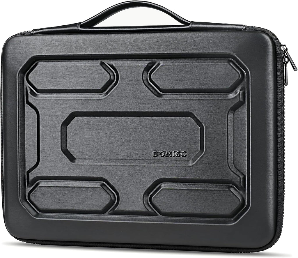 DOMISO Funda para laptop de 17 pulgadas con asa, bolsa para computadora a prueba de golpes, funda protectora de transporte impermeable de EVA para 17.3" MSI GS73VR Stealth Pro/HP Envy 17/LG Gram 17