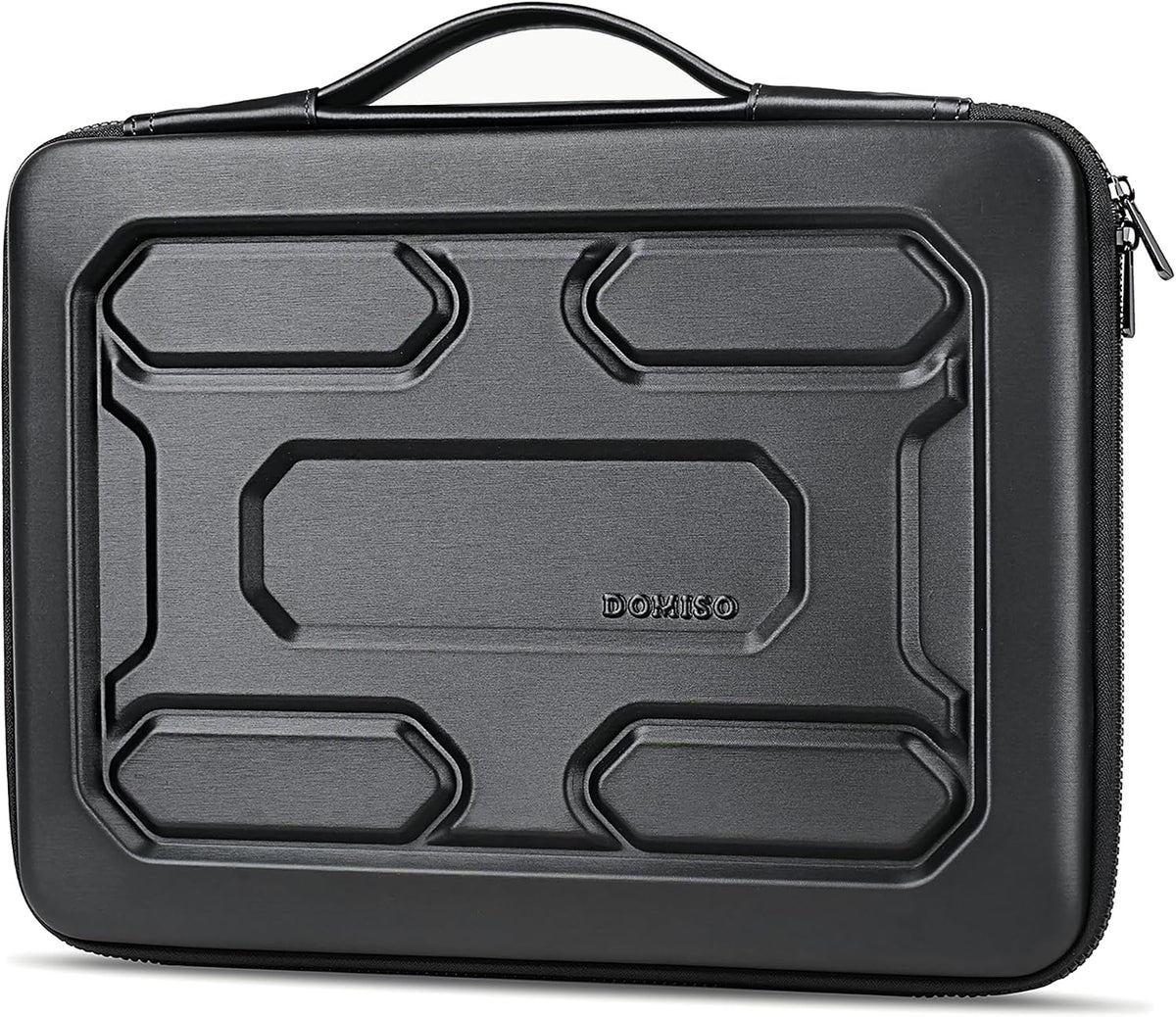 DOMISO Funda para laptop de 17 pulgadas con asa, bolsa para computadora a prueba de golpes, funda protectora de transporte impermeable de EVA para 17.3" MSI GS73VR Stealth Pro/HP Envy 17/LG Gram 17