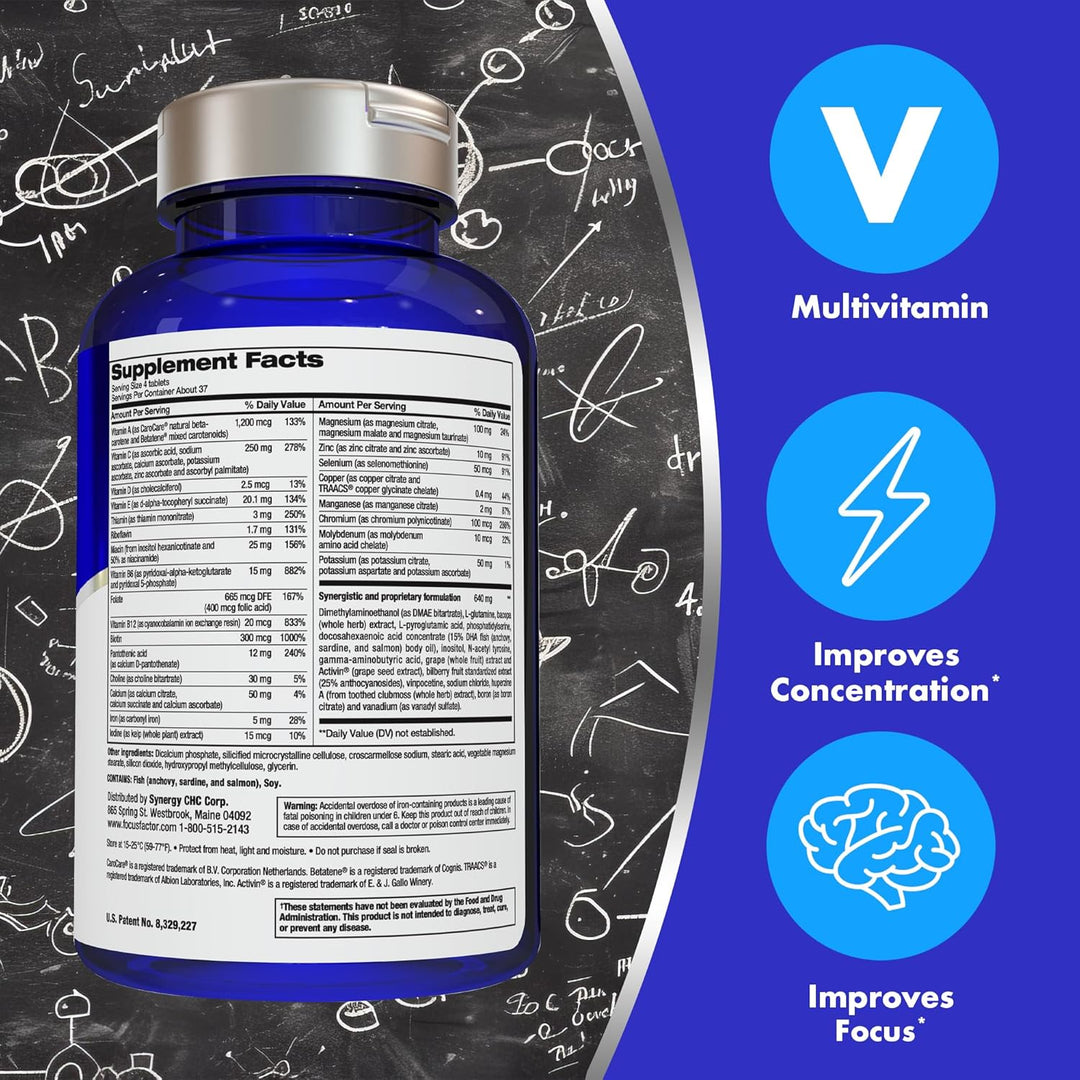 Focus Factor Nutrition for The Brain, Suplemento cerebral mejorado...