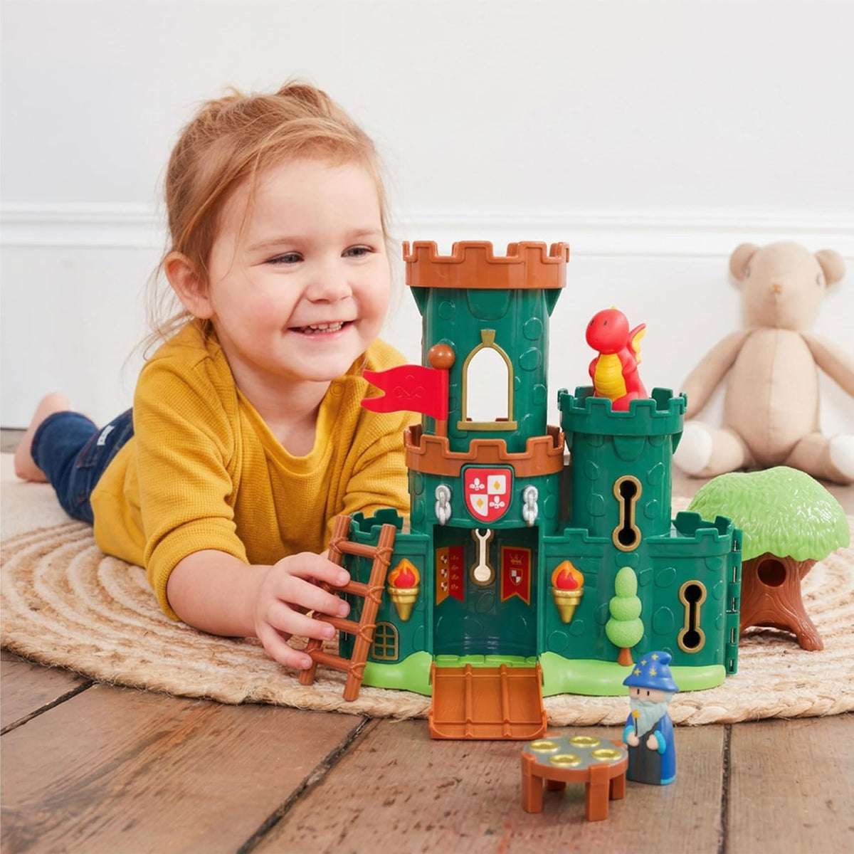 HappyLand Juego de castillo mágico – Juguete plegable de castillo para