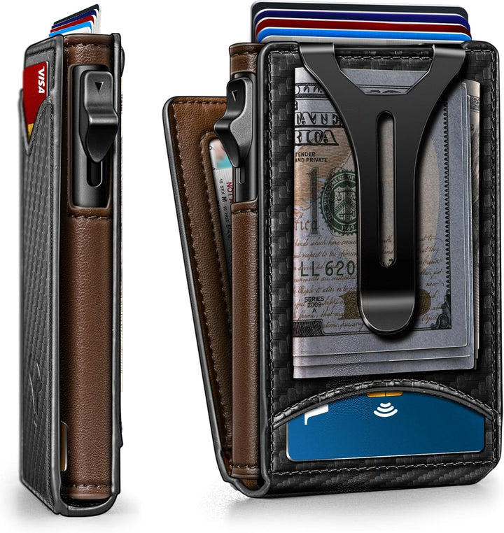 Cartera BULLIANT para hombre, cartera con clip de dinero delgada pa...