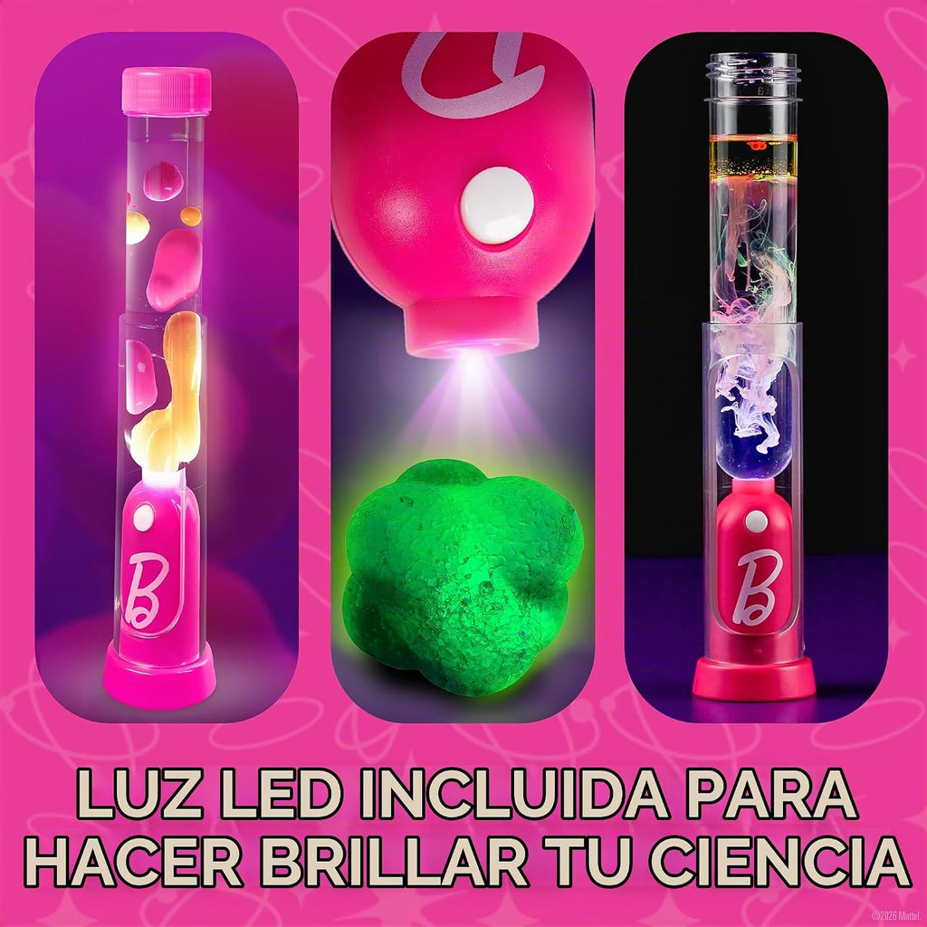 Lámpara Barbie Kit de ciencia química con 50 experimentos para niños de 8 a 12 años