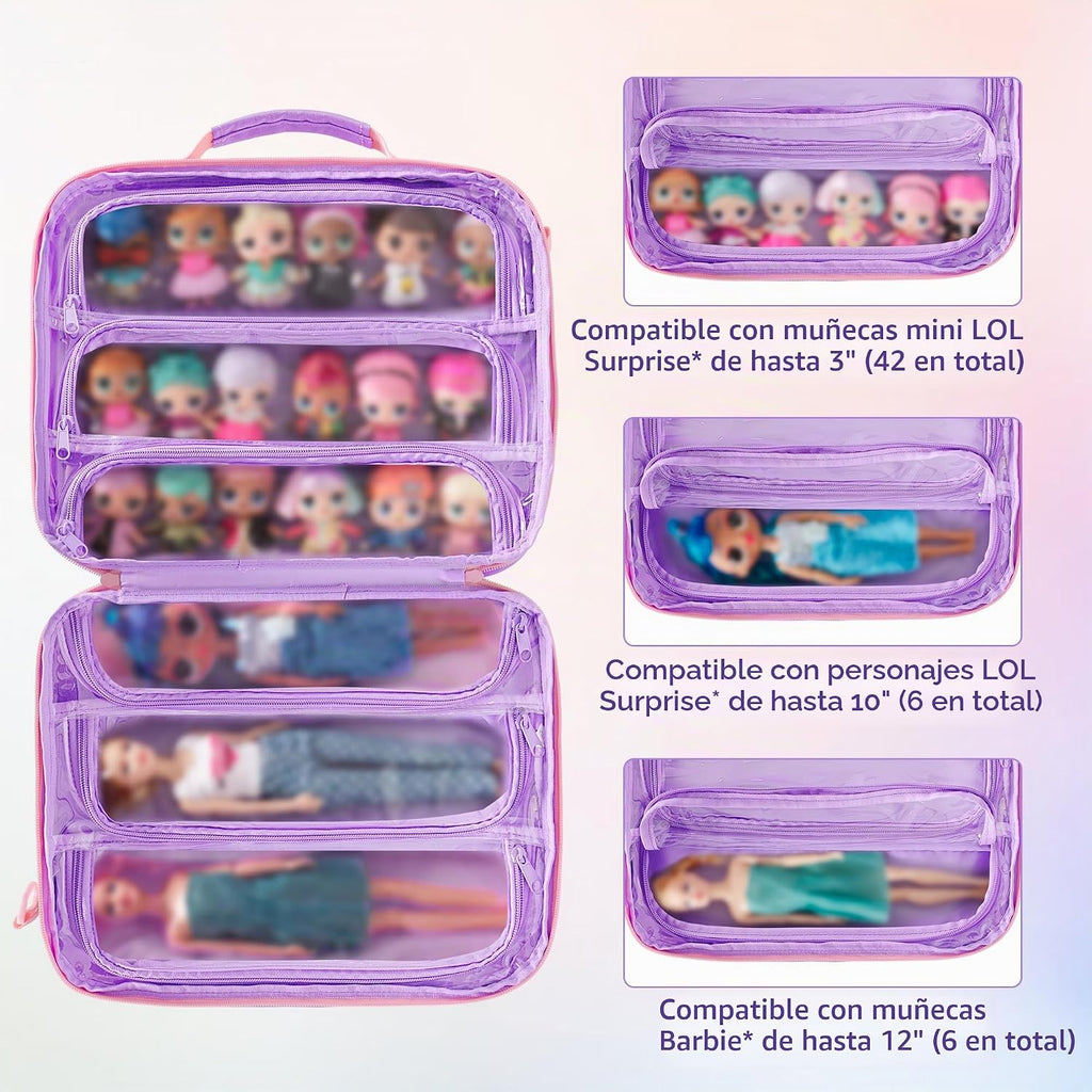 Funda de transporte para muñecas compatible con LOL Surprise Dolls All