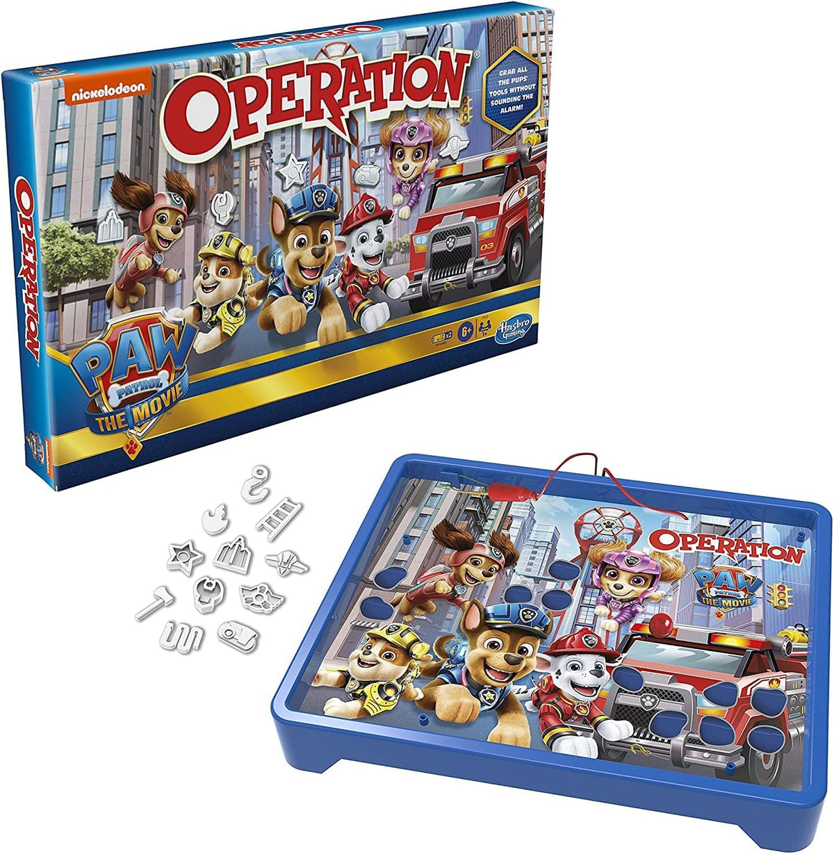 Operation Game: Paw Patrol The Movie Edition Juego de mesa para niños de 6 años en adelante, juego de Paw Patrol de Nickelodeon para 1 o más jugadores