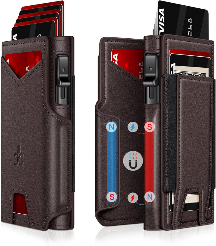 SEMORID Cartera para hombre con tarjetero delgado desplegable para...