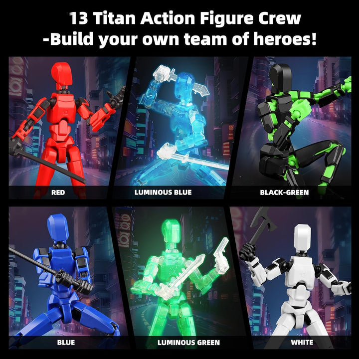 Juego luminoso de 13 figuras de acción, 6 figuras de acción de robo...