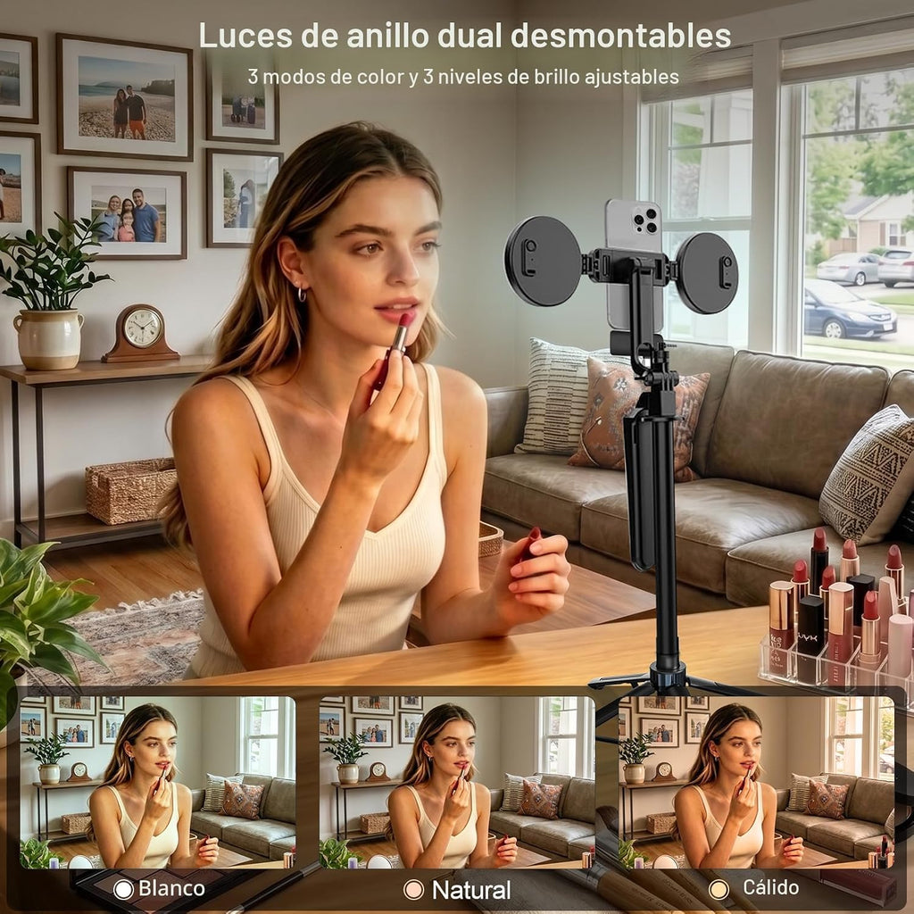 Content Creator Essentials Kit de vlogging para iPhone, trípode y micrófono