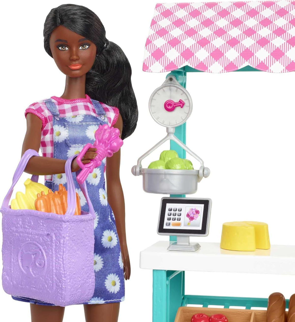 Barbie - Set de juego del mercado de granjeros, muñeca Barbie (more...