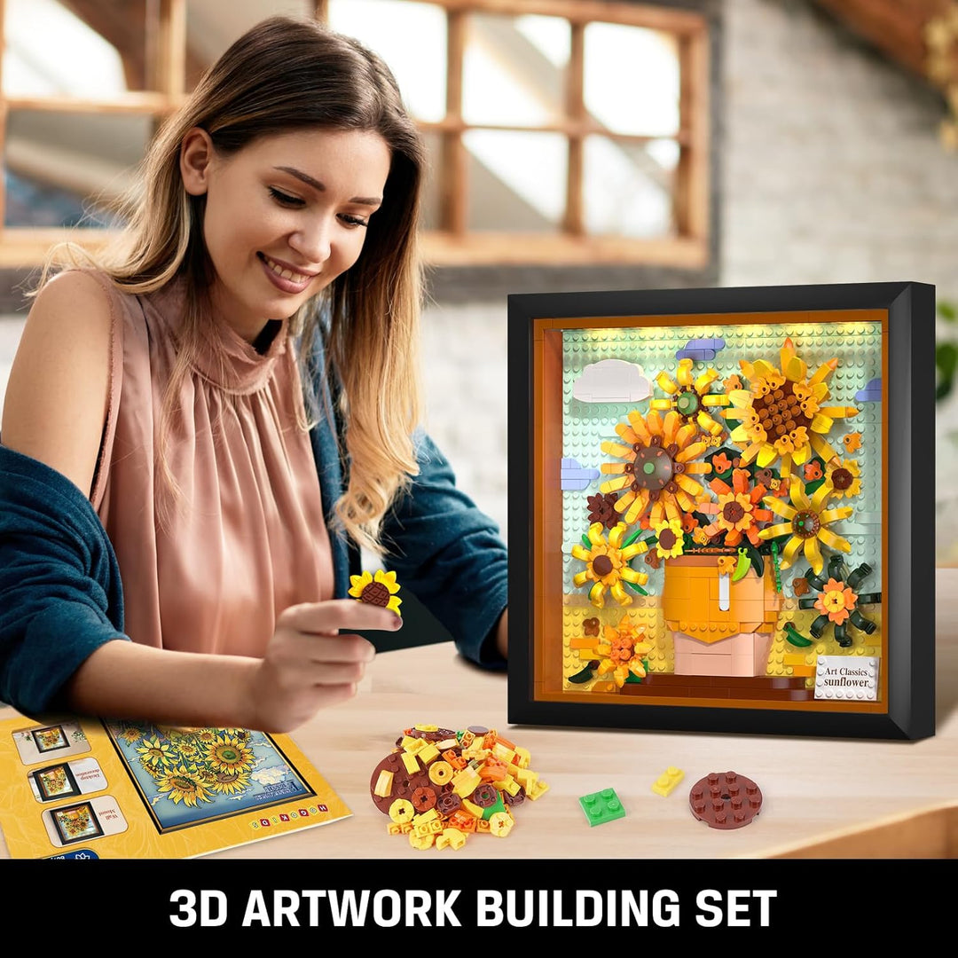 HOGOKIDS Juego de construcción de flores y girasoles con