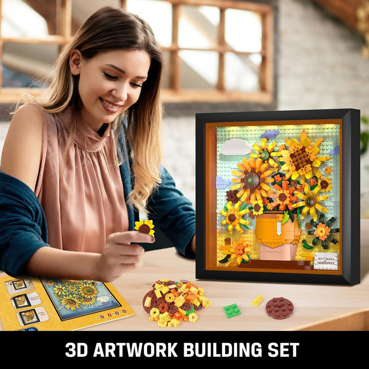 HOGOKIDS Juego de construcción de flores y girasoles con
