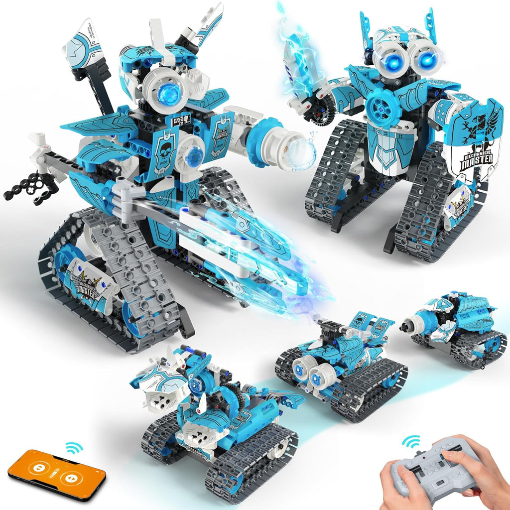 Opmind 5-en-1 STEM RC Robot Building Kit - 408PCS, Gift para Boys Ages 8-13