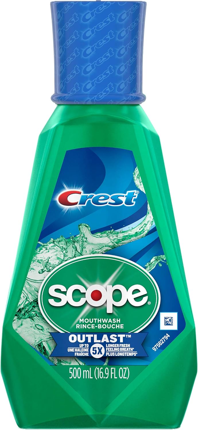 Crest Scope Outlast - Enjuague bucal de menta de larga duración, pa...