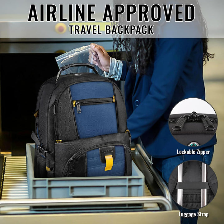 YOREPEK 18.4 Mochila para laptop, mochilas grandes con puerto de ca...