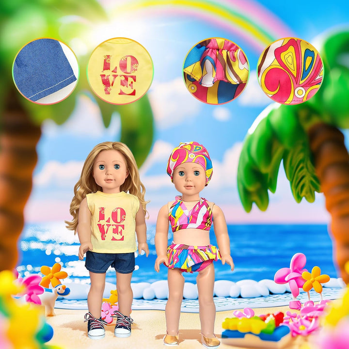 Accesorios de ropa para muñecas americanas de 18 pulgadas, 10 conju...