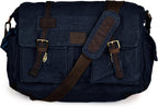 Bolsa bandolera de hombro de lona LEATHER VILLAGE para hombres y mujeres – Elegante bandolera estilo mochila para oficina, viajes y uso diario