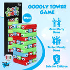 Point Games Googly Tower - Juego de torre apilable con diseño divertido, rompecabezas de desarrollo e interactivo, habilidades estabilizadoras de pruebas, a partir de 3 años