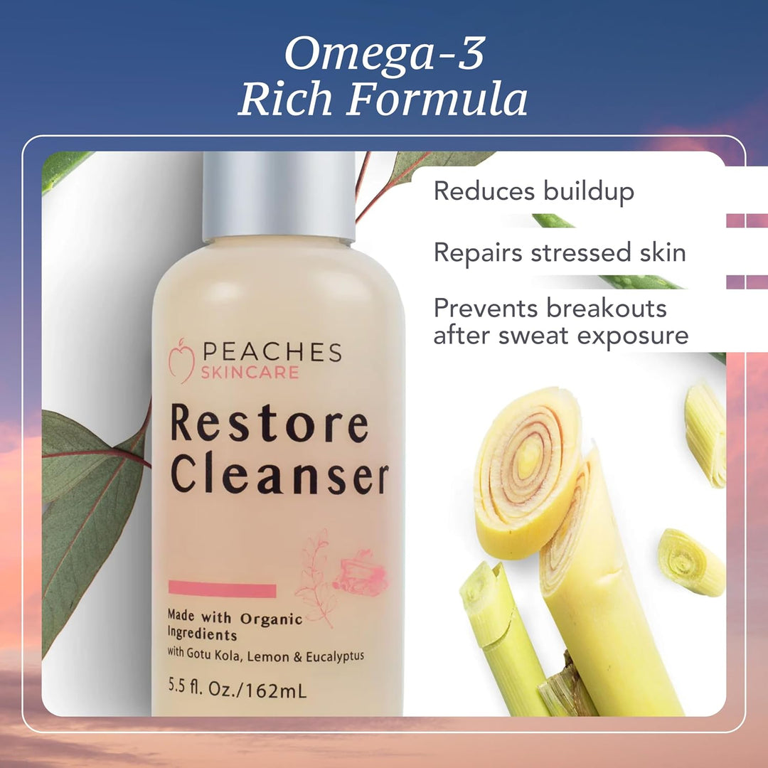 Peaches Skincare - Jabón facial vegano después del entrenamiento co...