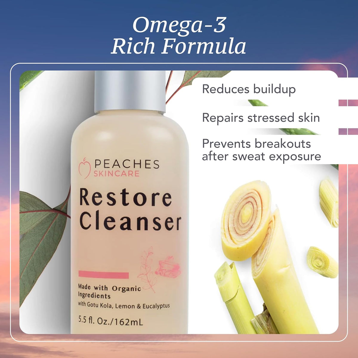 Peaches Skincare - Jabón facial vegano después del entrenamiento co...