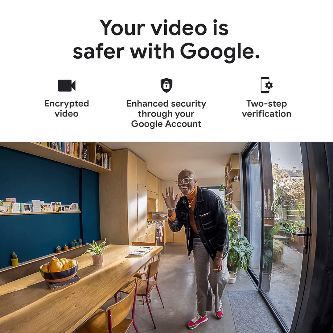 Google Nest - Cámara de seguridad (cableada) - 2ª generación - Lino...
