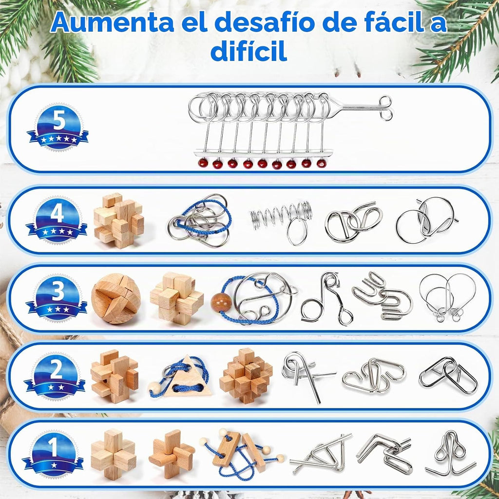 Calendario de Adviento 2026 de rompecabezas de 24 piezas