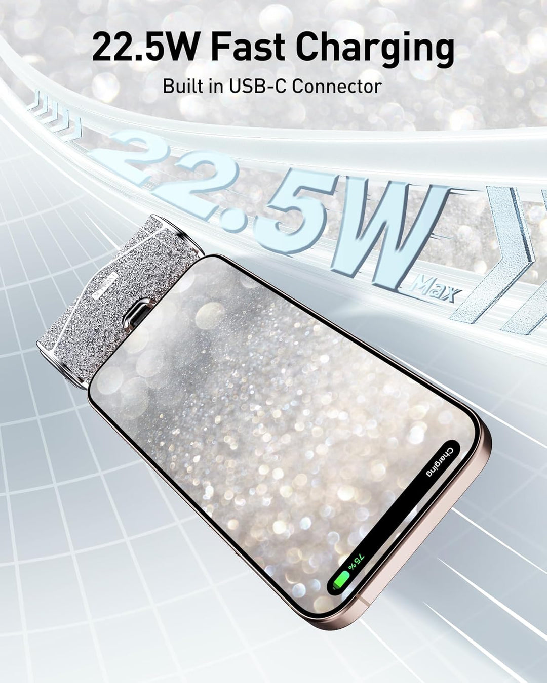 iWALK - Cargador portátil brillante mejorado de 22.5W, batería exte...