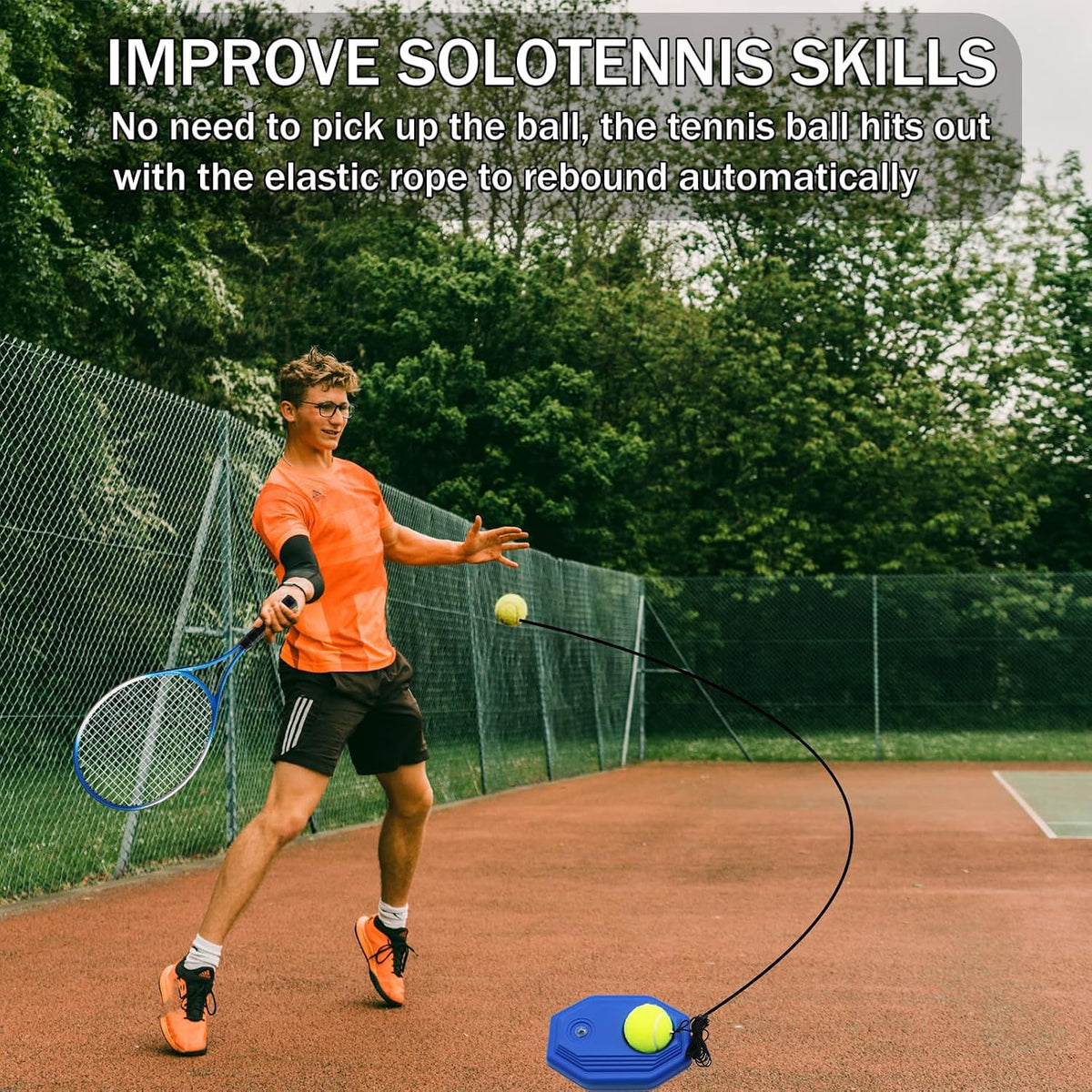 Juego de raquetas de tenis para adultos, 2 jugadores para adultos, juego de raquetas de tenis recreativas para principiantes y profesionales con 4 pelotas de tenis, 3 sobreagarres, 1 bolsa de