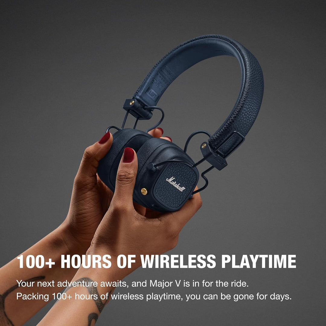 Marshall Major V - Auriculares inalámbricos Bluetooth para la oreja...