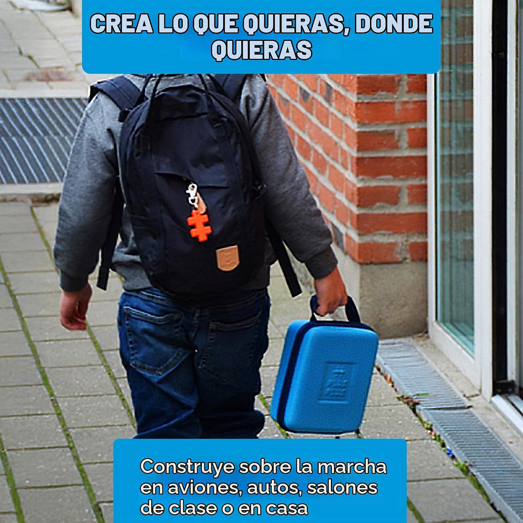 PLUS PLUS Estuche de viaje, mezcla básica de 100 piezas, mini bloques de