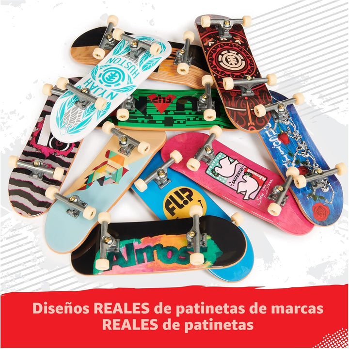 TECH DECK DLX Pro - Paquete de 10 patinetas para dedos, mini patine...
