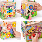 Cubo de actividades de madera Montessori Juguetes para el